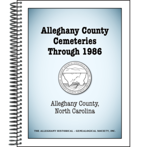 Alleghany County Cemeteries Through 1986
